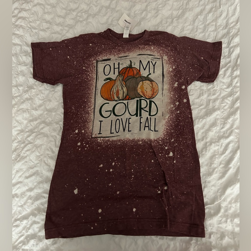 Oh My Gourd Fall Graphic T-Shirt Size Small New With Tags